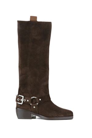 Dark brown suede texan boots ALDO CASTAGNA | JANA1MORO